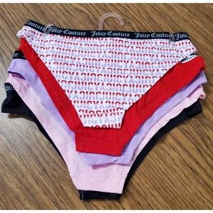 Juicy Couture JC9447 5 PKAS Signature Waist Cotton Bikini Women's XLarge